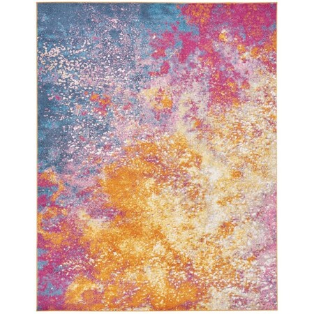 Palacedesigns 7 x 10 ft. Abstract Brights Sunburst Area Rug - Sunburst - 7' x 10' PA3663926